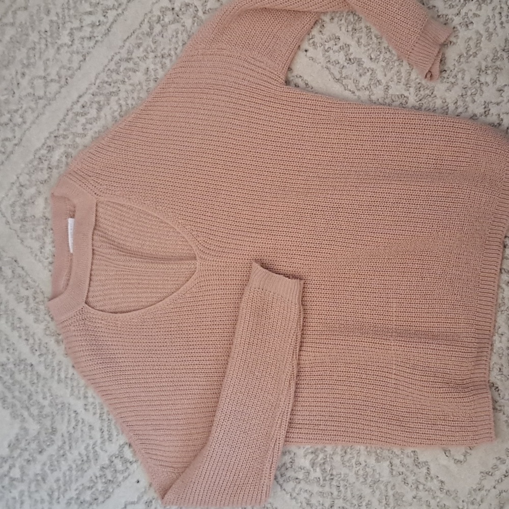 AE cutout pink sweater